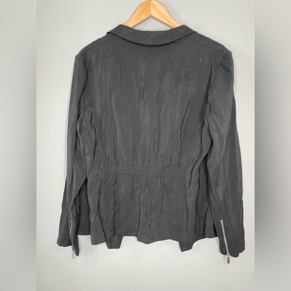 Jones NY Signature Light Black Blazer/Jacket w/Zipper Accents - NWT - Picture 5 of 11